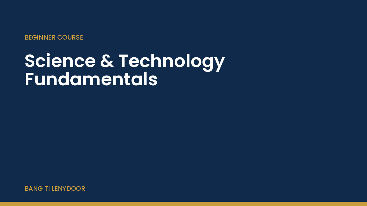 Course cover: Science & Technology Fundamentals